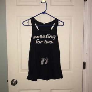 Cute black maternity workout top